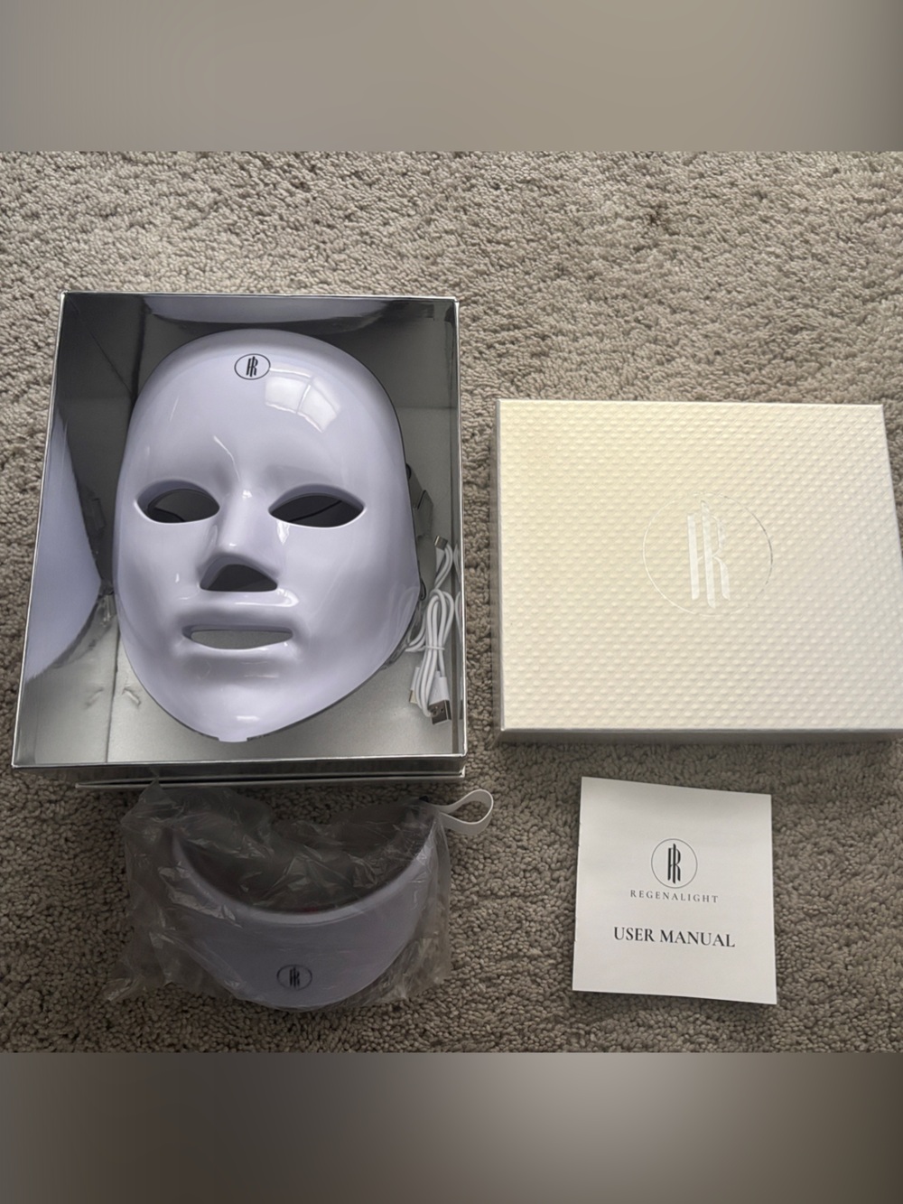 RegenaLight Wireless LED Face & Neck Red Light Therapy Mask – Brand New/Open Box